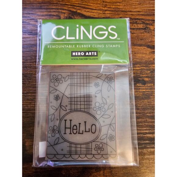 Hero Arts Remountable Rubber Cling Stamp Hello Block - Picture 1 of 3